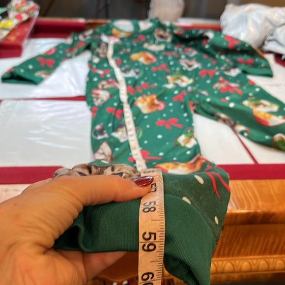 CAT Christmas full body suit Cheer FUNNY Light Up 1 Piece Sleep Suit mens NEW M - Picture 12 of 16